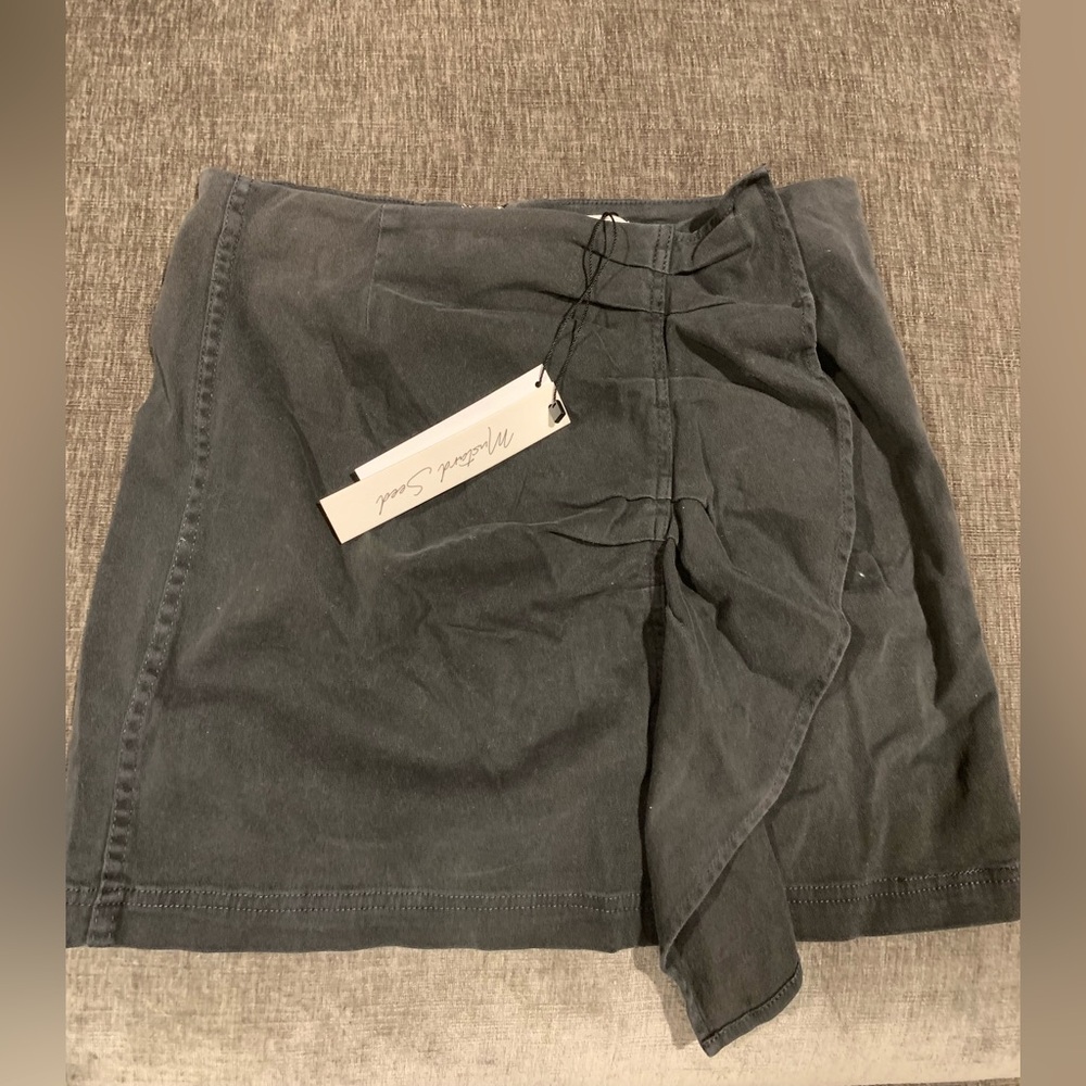 Mustard Seed Black Miniskirt w/ Ruffle